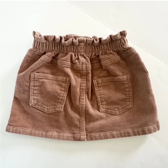 SKIRT H&M Pink Corduroy Button Front Skirt 3t - Picture 6 of 6